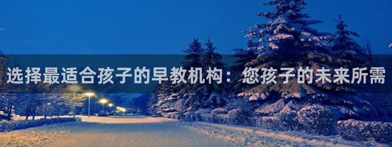 威九国际安全吗:选择最适合孩子的早教机构:您孩子的未来所需