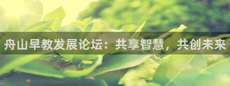 威九国际如何下载：舟山早教发展论坛：共享智慧，共创未来