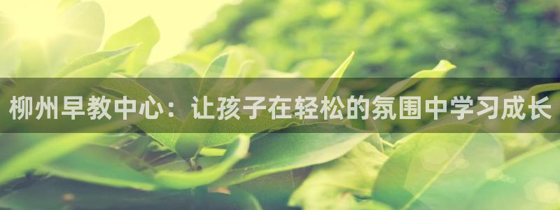 威九国际网站进入AB,AB：柳州早教中心：让孩子在轻松的氛围中学习成长