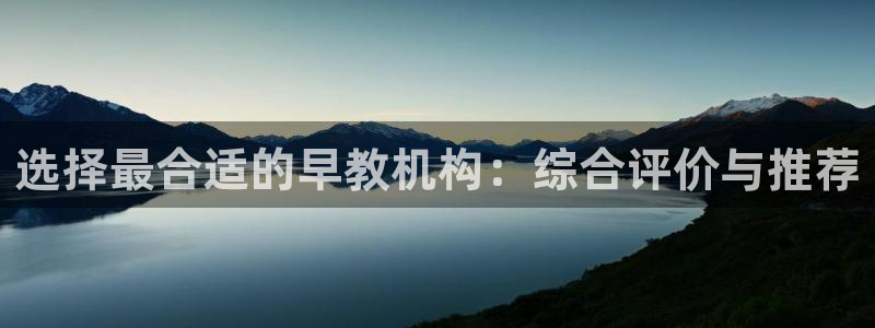 威九国际78mb：选择最合适的早教机构：综合评价与推荐