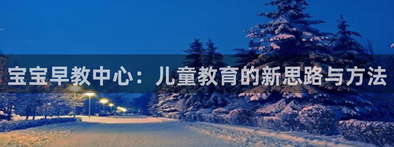 威九国际FF:宝宝早教中心:儿童教育的新思路与方法