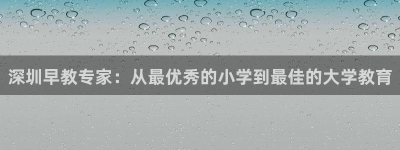 威九国际的网站入口在哪里：深圳早教专家：从最优秀的小学到最佳的大学教育