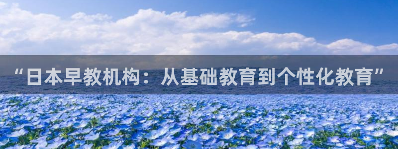 威九国际MM:“日本早教机构:从基础教育到个性化教育”