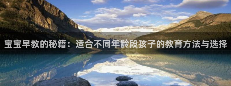 威九国际78mob游戏特色：宝宝早教的秘籍：适合不同年龄段孩子的教育方法与选择