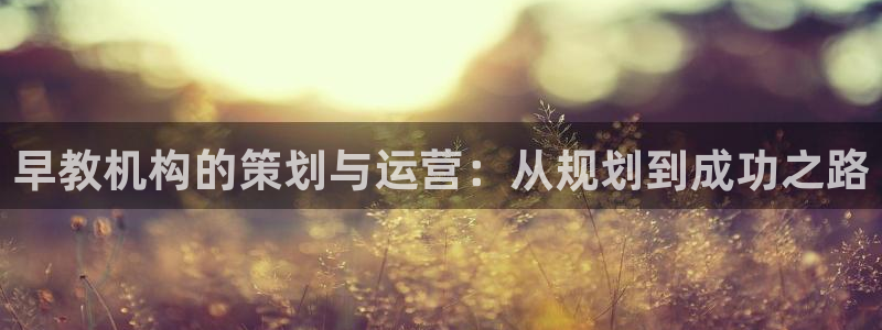威九国际小剧场：早教机构的策划与运营：从规划到成功之路