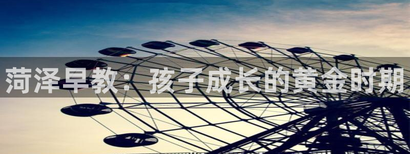 威九国际犯法吗：菏泽早教：孩子成长的黄金时期